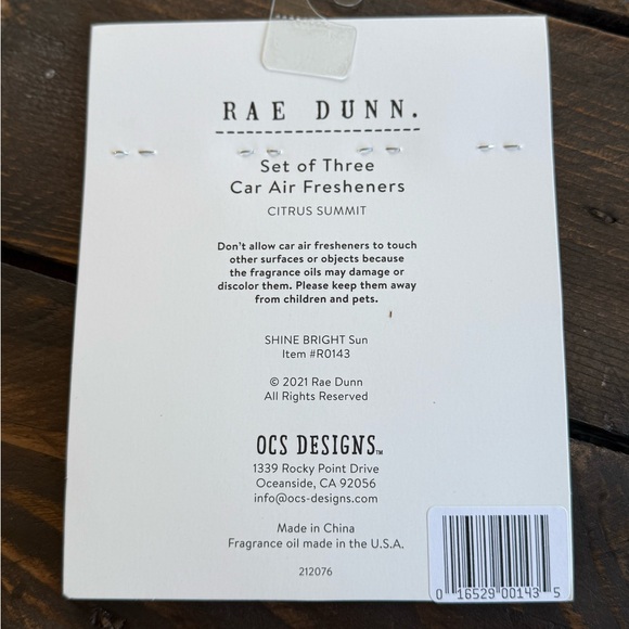 Rae Dunn Citrus Summit Car Air Fresheners - Picture 2 of 2